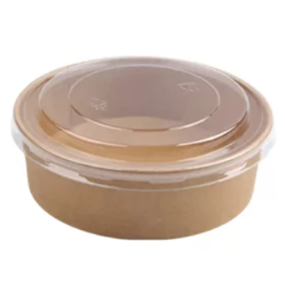 KRAFT  BOWL 1200  cc + COUVERCLE  PET  (  125 unités/ carton )